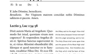 Matutinum, Nocturn III Officium Parvum in Adventu