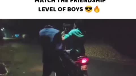 Boys friendship on next level. Funny video.