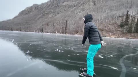 Skating Along Freshly Frozen Ice