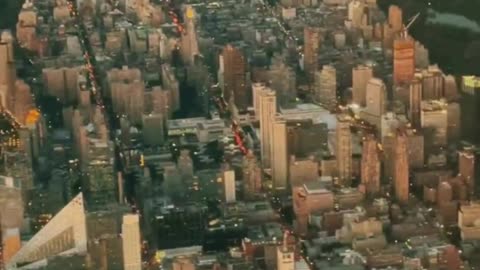 Trump Force One flying over New York City, NY