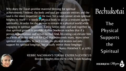 Bechukotai - The Physical Supports the Spiritual