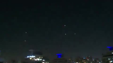 Rockets launched into Tel Aviv Israel by Hamas in Gaza