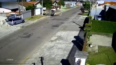 Brutal accident in street