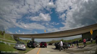 Good Samaritans Push Car Off Trapped Woman