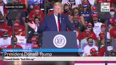 Crowd chants "lock him up!" and Trump Campaign Rally