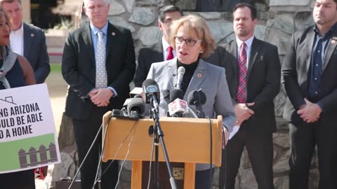 Sen. Wendy Rogers Speaks At Rally For Starter Home Legislation SB 1112