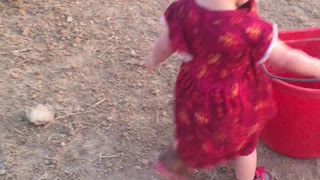 Kiddo Gives Good Night Kisses to Her Horses