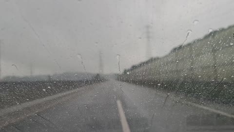 Highway in the rain