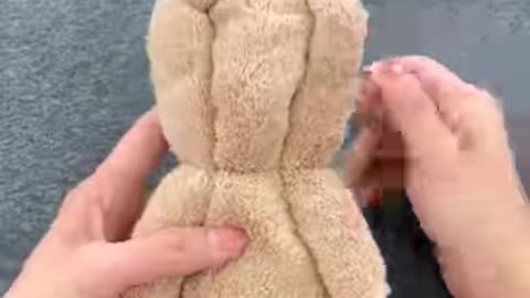 A lovely teddy bear made with towel and love