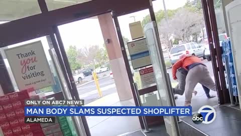 man tackle, pin suspected Walgreens shoplifter in Alameda