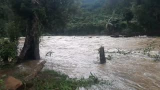 Bridge Swept Away Moments After Villagers Cross