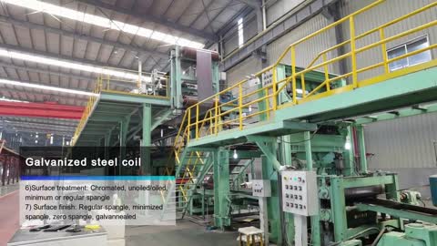 Galvanized steel in coil roll