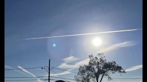 Chem Trails Covering the Sun Time Lapse and Regular Speed