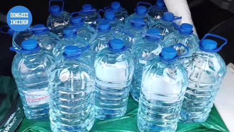 Humanitaire - 120 litres d'eau pour un couple de personnes âgées à Donetsk - 18 juillet 2022