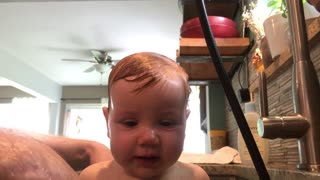 8-Month-Old Daughter Belly Laughs for the First Time