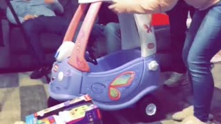 Baby Loves Her First Birthday Car