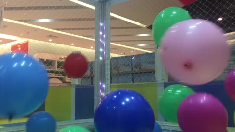 BALLOON POP SURPRISE TOYS CHALLENGE giant ball pit in Huge pool Kinder Egg Disney Cars Toys 3