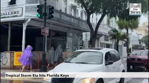 Tropical Storm Eta hits Florida Keys, could strengthen to hurricane Monday night