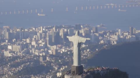 The backside of jesus the redeemer statue