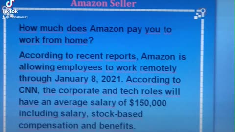 How much does Amazon pay you to work from home?