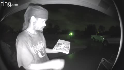 Ring doorbell licker caught on camera