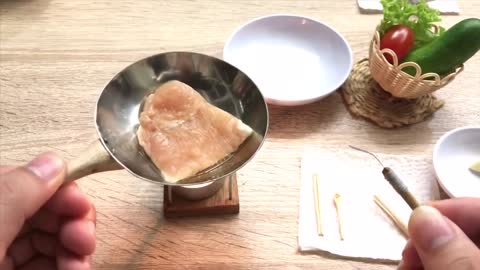 ASMR Mini Cooking - Chicken Chop (How to / DIY), 迷你烹饪, 미니 요리, Мини Кулинария, ミニクッキング
