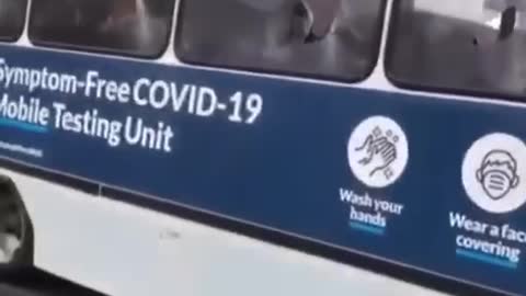 Residents in Liverpool smash up the covid vaccine genocide bus