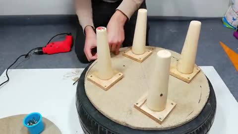 DIY Tutorial ➤ STOOL CRAFTED out of a TIRE?