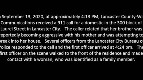 Lancaster, PA releases video of OIS where armed man charged at officer