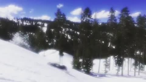 Snowboard faceplant jump fail