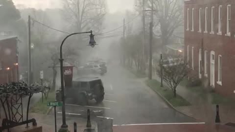Lightning Bolt Strikes Downtown Wake Forest