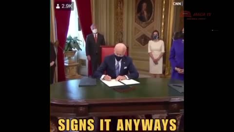 Biden-I don't Know What I'm Signing SIGNS IT ANYWAYS!