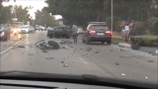 Intenso choque de frente en Marbella, España