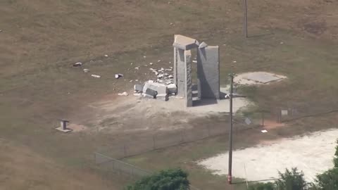 Drone Footage of the Damage to the Georgia Guidestones Has Been Released.