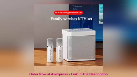 ✅ Family Ktv Audio Set Buetooth Wireless Children Microphone Audio Integrated Karaoke Machine