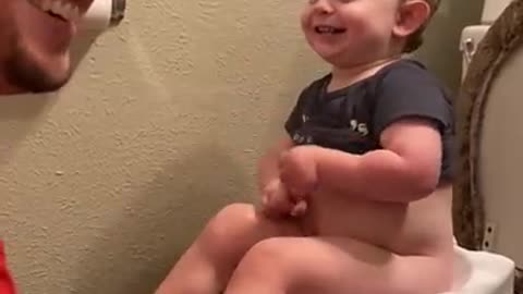 Funny video with kid arguing with dad
