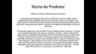 Microeconomia 073 Teoria do Produtor Exemplos de Restrições à Competição Continuação