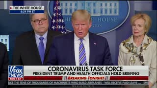 Trump talks about coronavirus and need to get country back to work