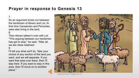 Genesis 13 Prayer: Do not argue, Separate!