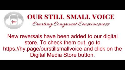New Reversals Have Been Added to Our Still Small Voice's Digital Media Store