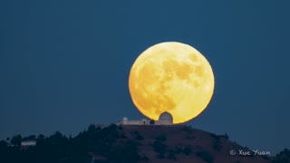 Moon Rise over Lick Observatory Mt Hamilton Aug 02, 2020 (with photos)