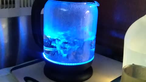 Aqua blue boiling