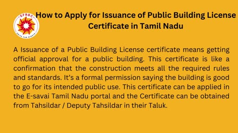 How to issue Issuance of Public Building License certificate