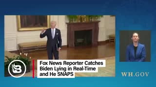 Fox News Reporter Catches Biden Lying in Real-Time and He Snaps