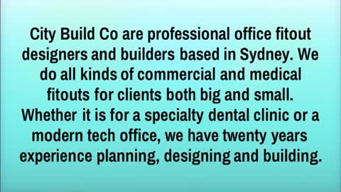 Dental Clinic Office Fitouts