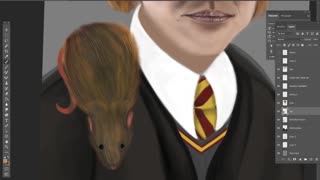 Ron Weasley & Scabbers Art Timelapse Video