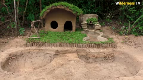 A man Rescue Abandoned and Building Mud House Dog