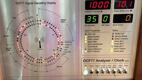 DCF77 Analyzer Clock - detailed view