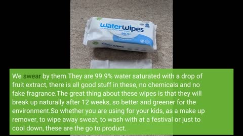 WaterWipes Biologisch abbaubare Original Baby-Feuchttücher, hergestellt aus 99,9 % Wasser