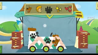 Make and race with famous cartoon characters : The dog is super crazy